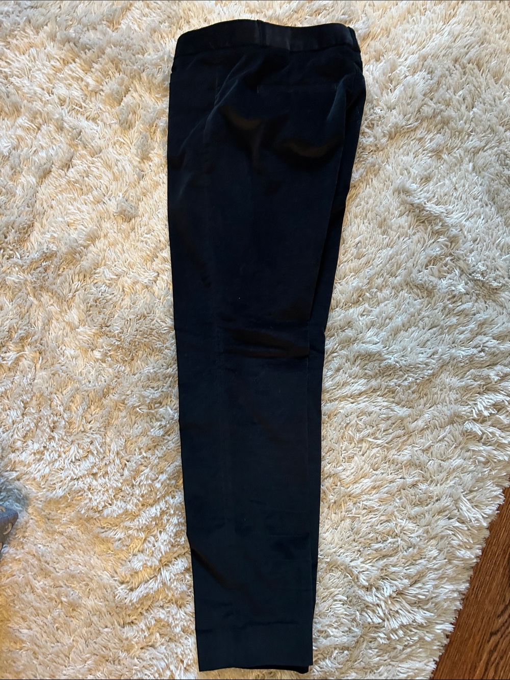 Women’s Black velvet Sloan Slim Dress Pants